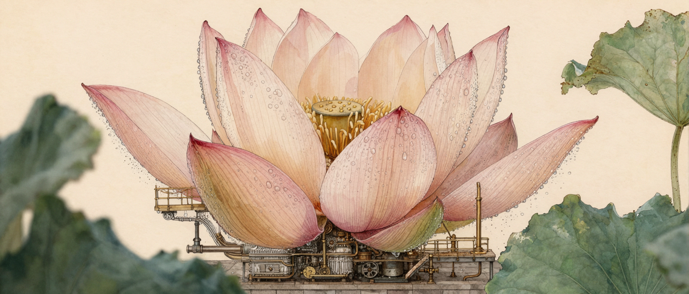 Lotus de vapeur · Sciences naturelles — AI image creation