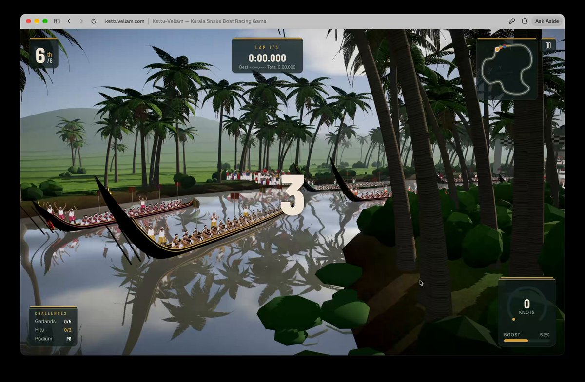 喀拉拉蛇船竞速游戏 — AI video creation