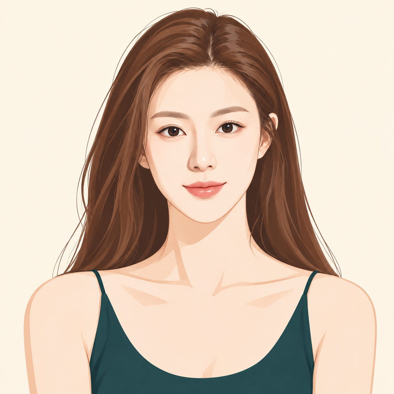 原创极简扁平插画人物头像 — AI image creation
