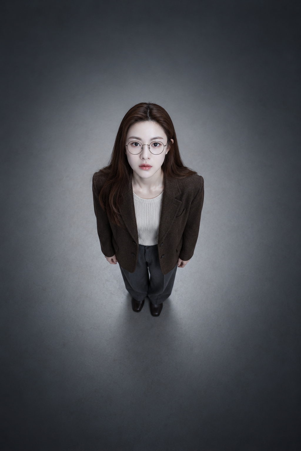 미니멀 스튜디오 부감 인물 사진