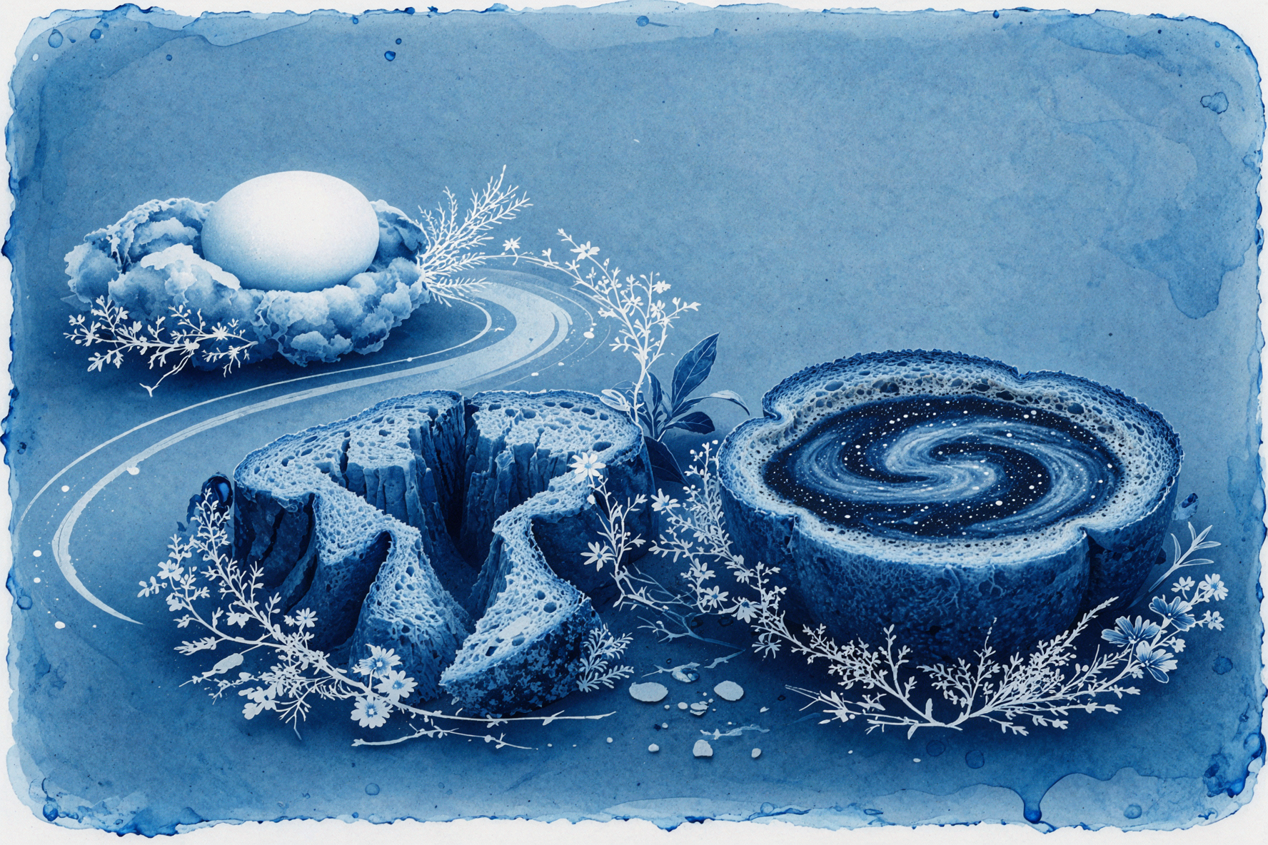 Planetary Breakfast · Cyanotype Art
