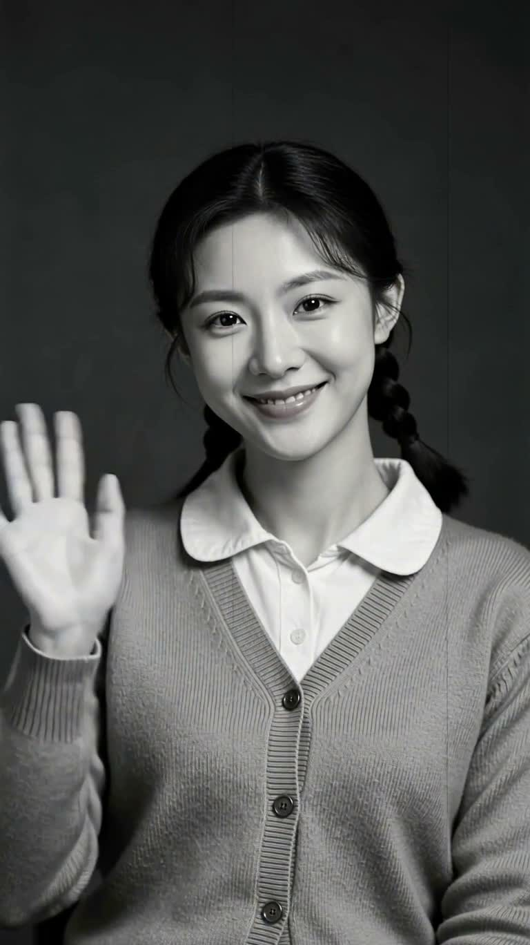 흑백 사진 속 옛 시절의 삶