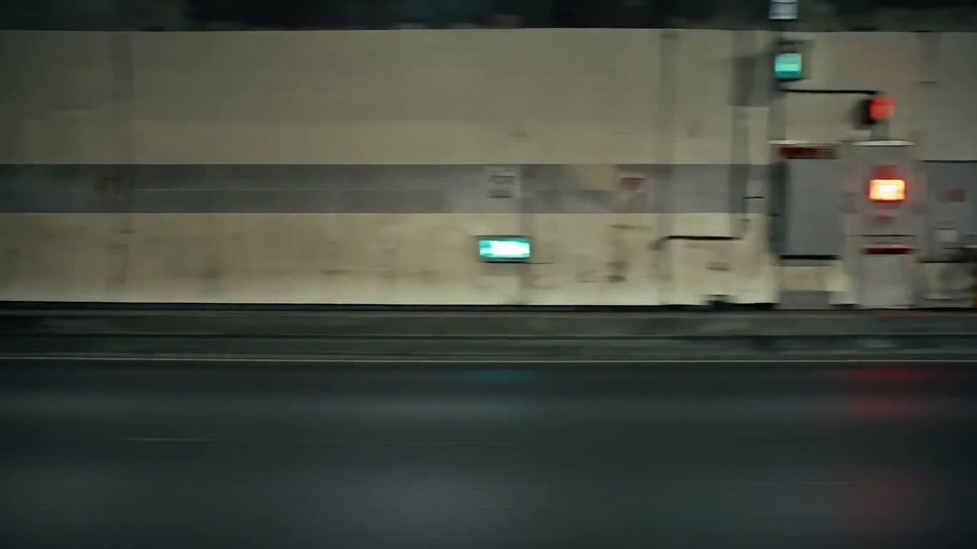 银色超跑冲出夜间隧道 — AI video creation