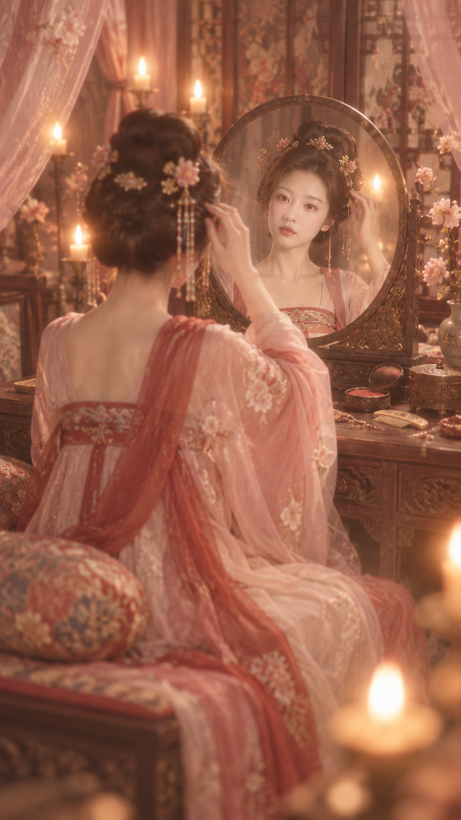 铜镜照唐妆