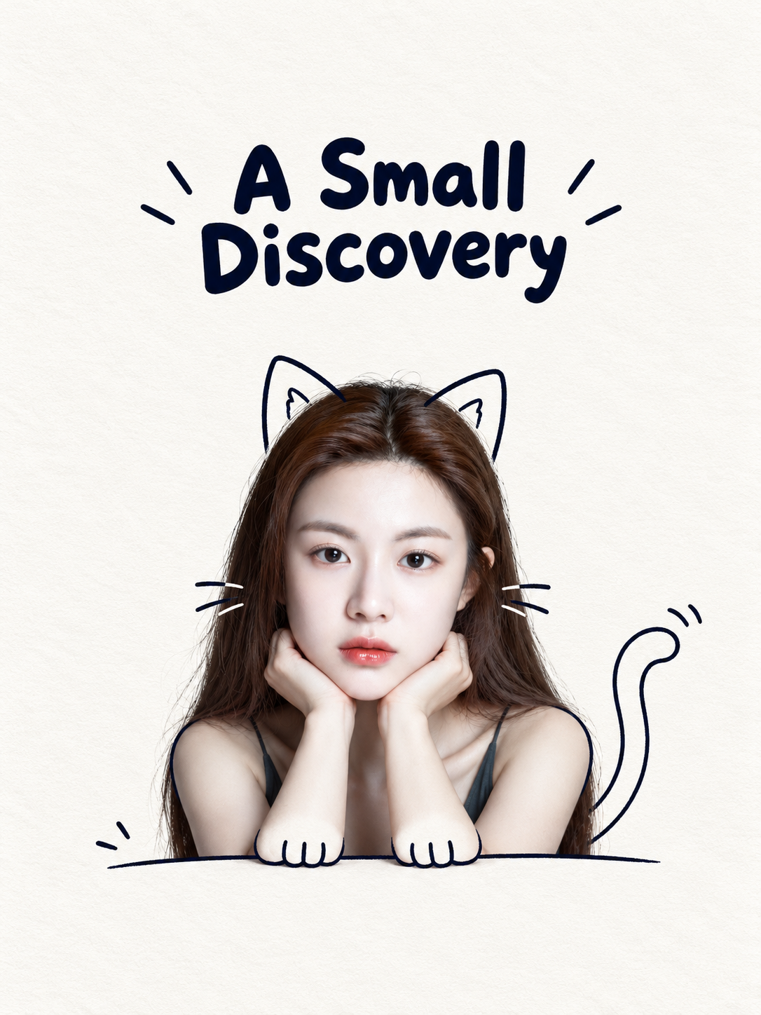 实物照片与极简手绘结合的3:4创意海报 — AI image creation