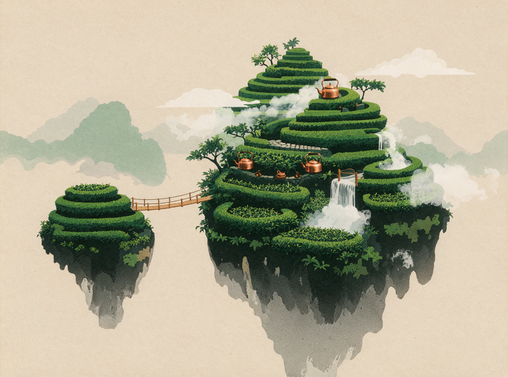 云上茶园 · 里索印刷 — AI image creation