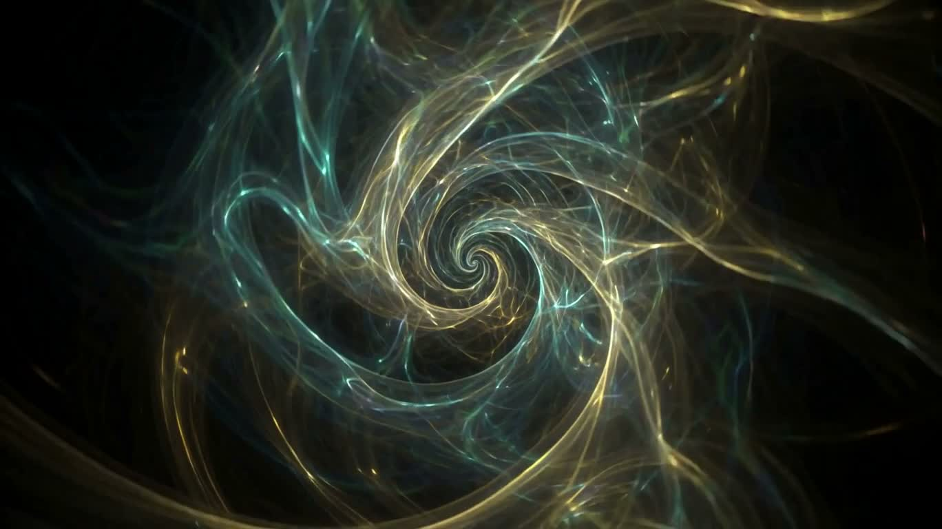 金 teal 迷幻分形漩涡 — AI video creation