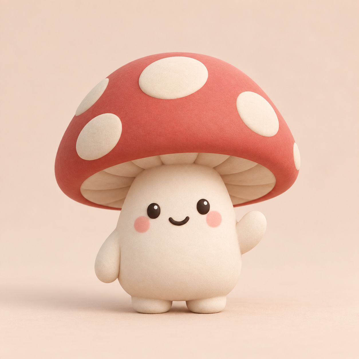 柔和粉彩极简黏土风3D插画 — AI image creation