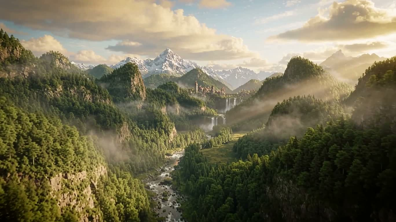 Сказочная панорама Ривенделла