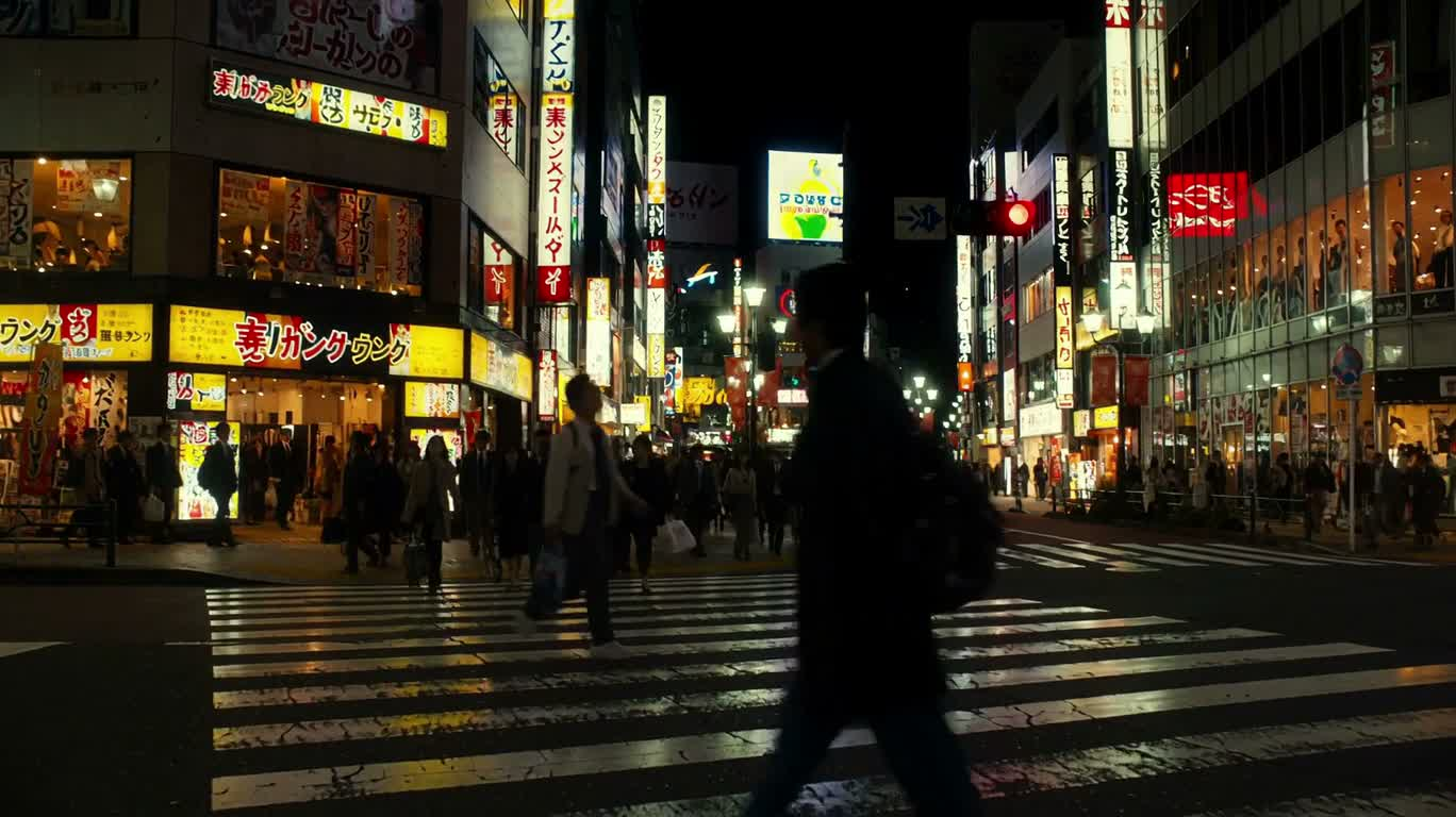 霓虹雨夜十字路口 — AI video creation