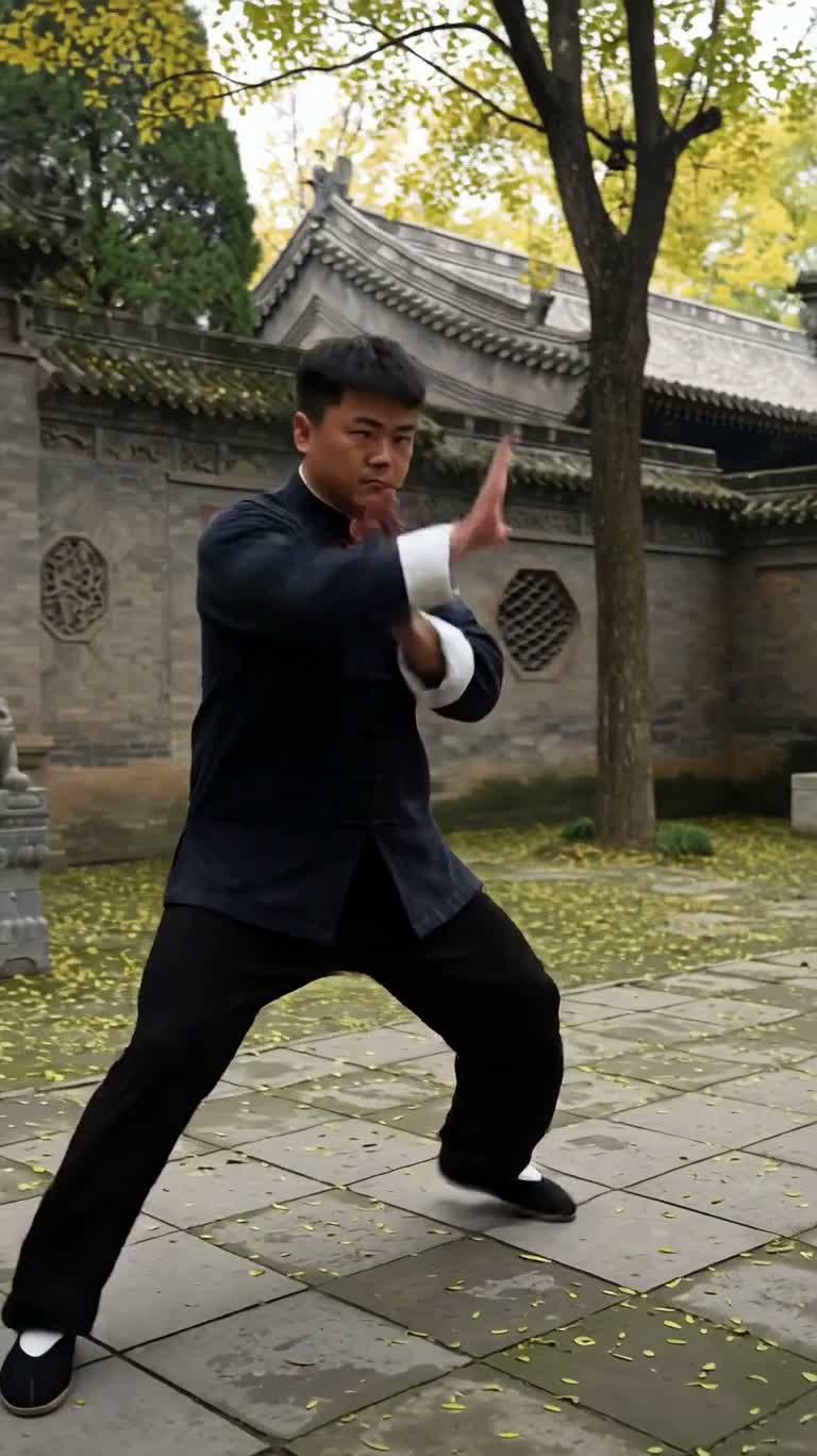 古院八极拳尘叶激战 — AI video creation