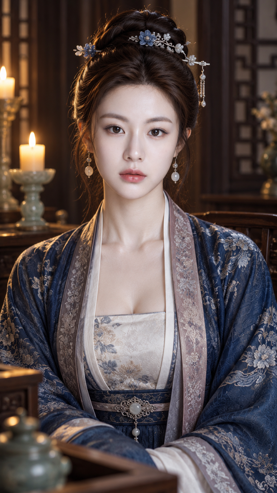 쪽빛 광휘: 고풍 귀부인의 영화적 초상