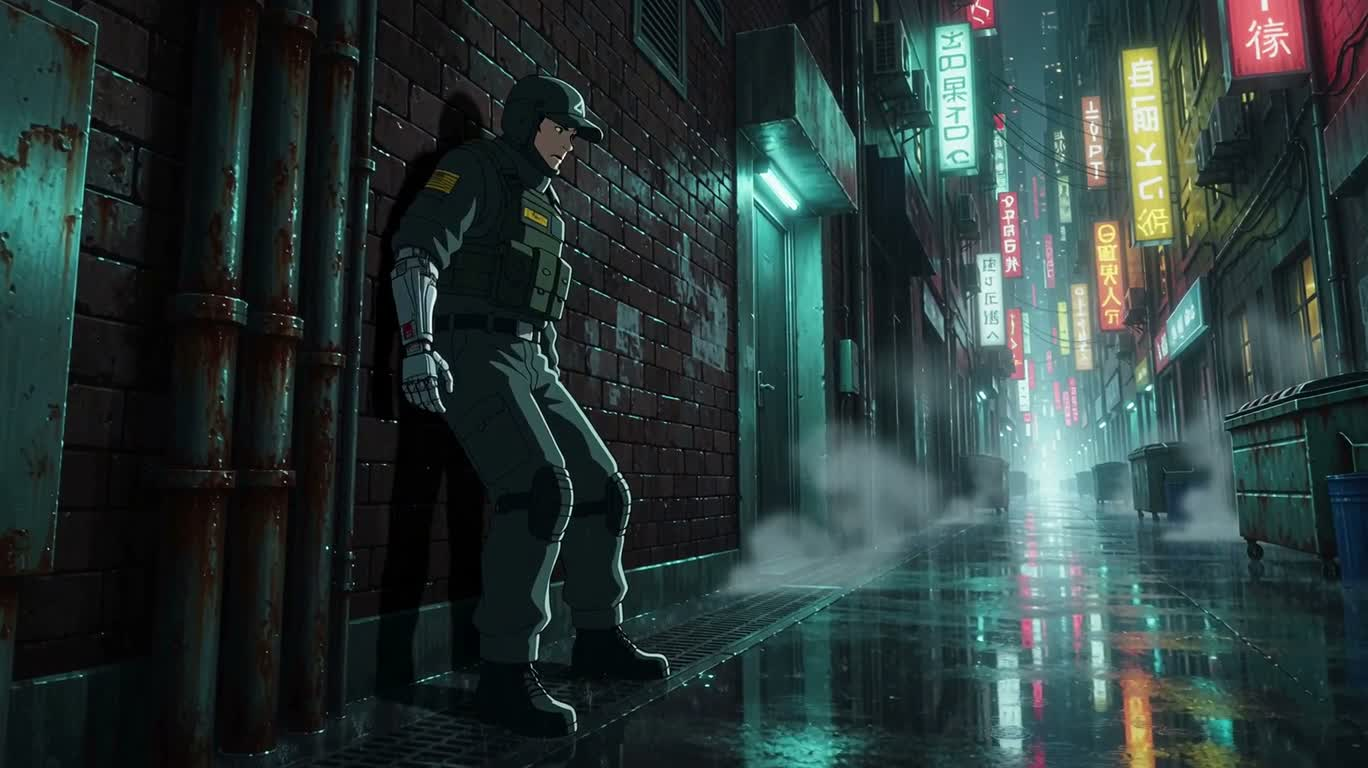 霓虹雨巷:快递员突围 — AI video creation