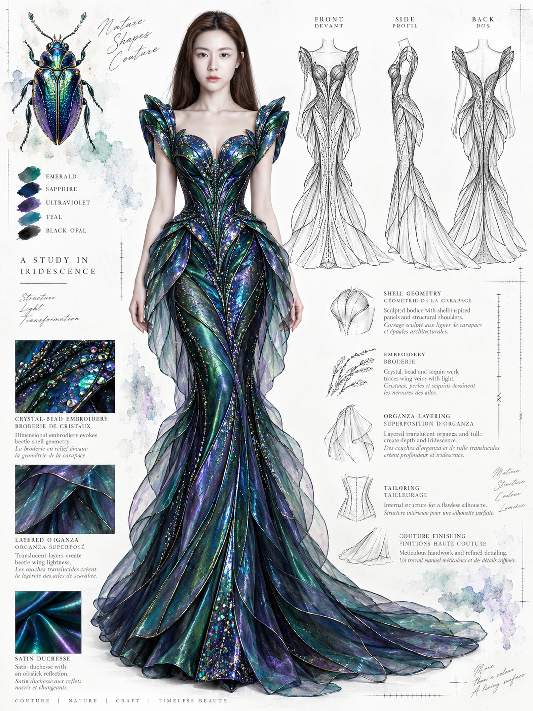 虹彩宝石甲虫灵感高级定制设计稿 — AI image creation
