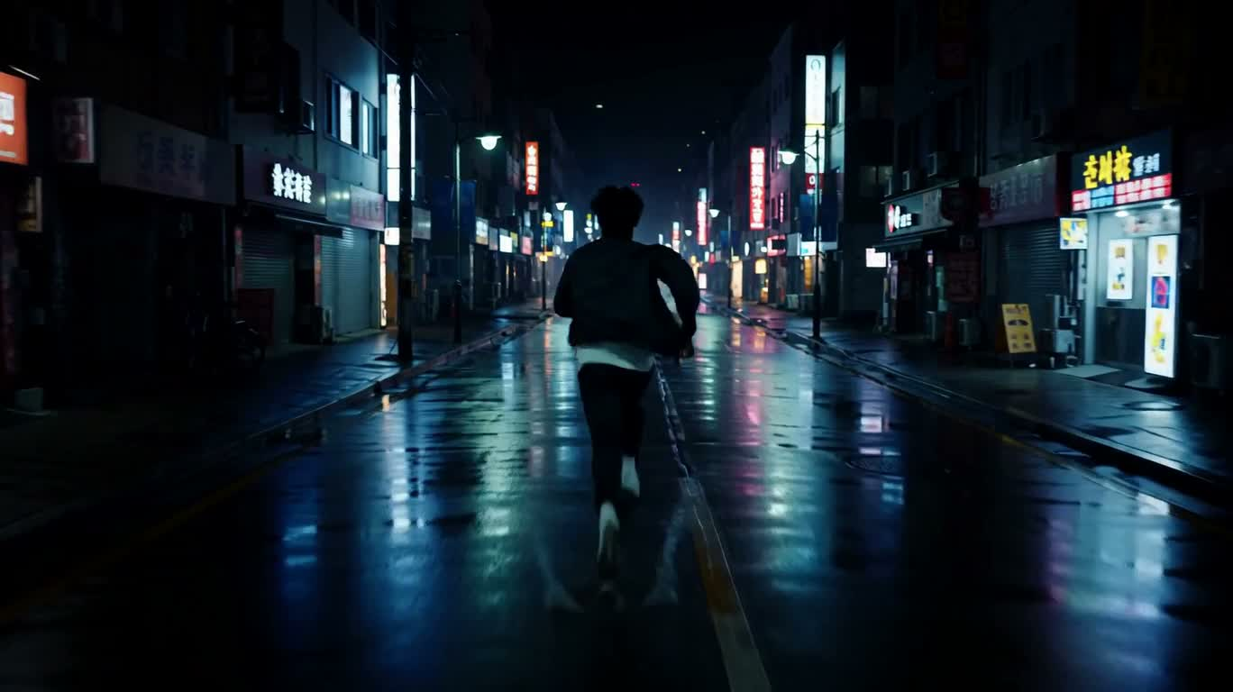 네온 왜곡의 밤 달리기