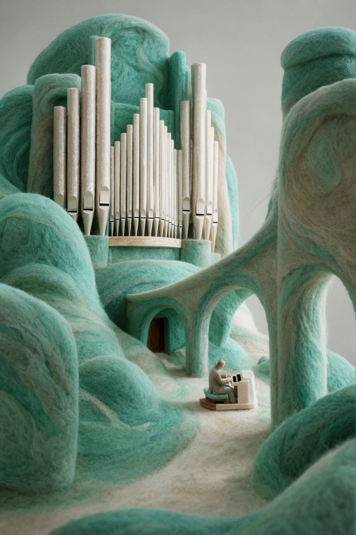Orgue du désert · Feutre de laine