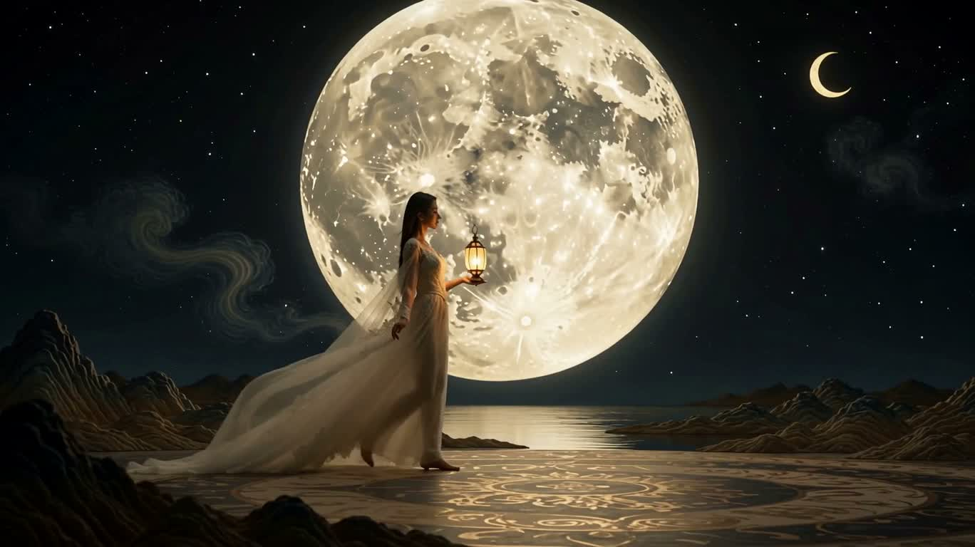Moon-Crowned Lantern Queen