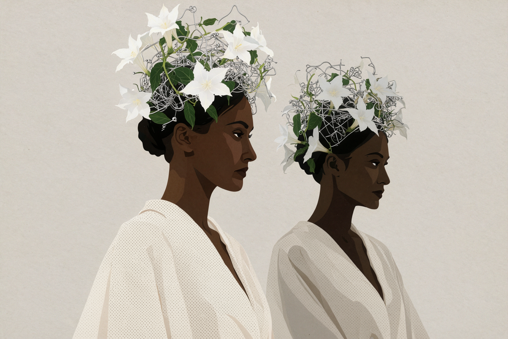 Couronne de clair de lune · Affiche sérigraphiée — AI image creation