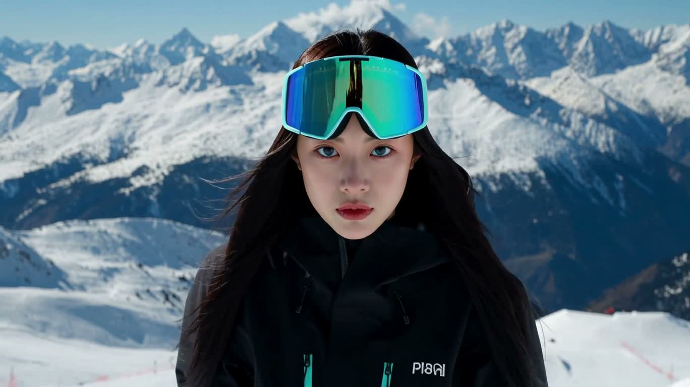 雪山极限单板飞跃 — AI video creation