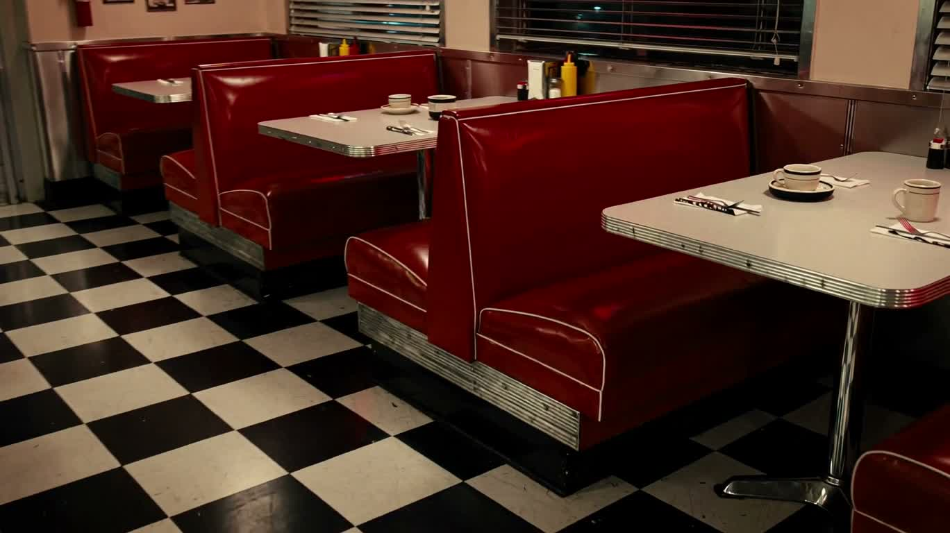 Diner américain rétro — AI video creation