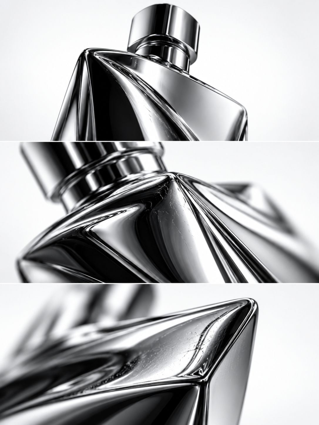 极致高光质感的三联画摄影 — AI image creation
