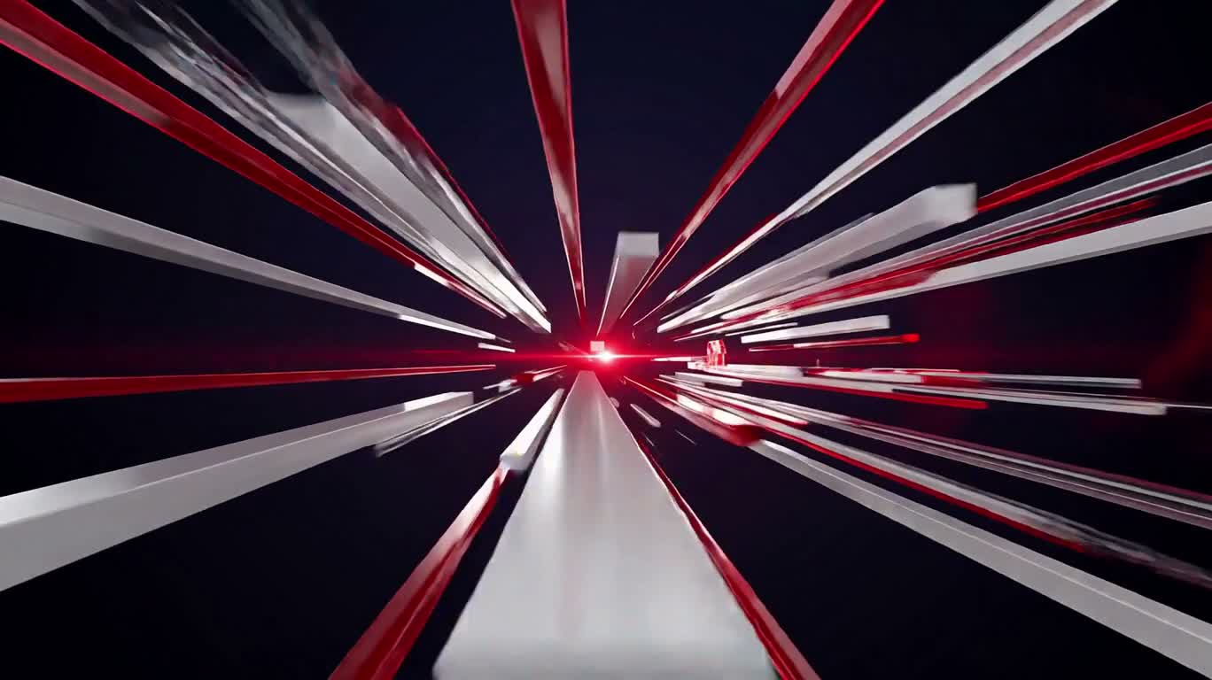 红色光影中的新闻序章 — AI video creation