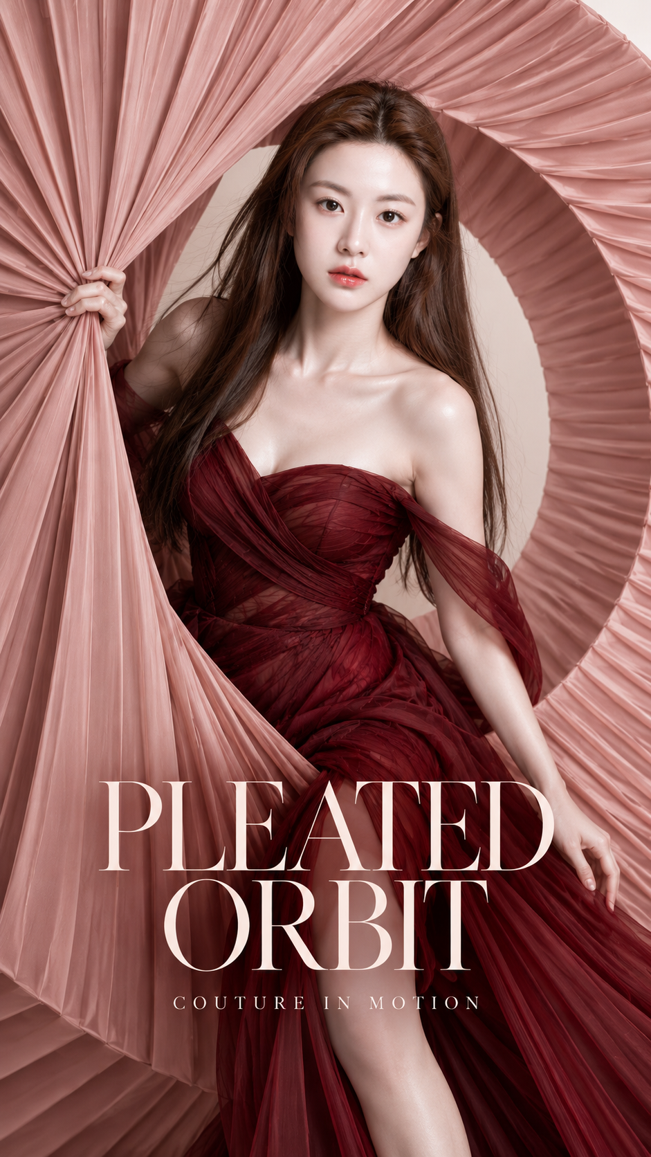 Série d'affiches de couverture de magazine de haute couture à composition circulaire élégante — AI image creation