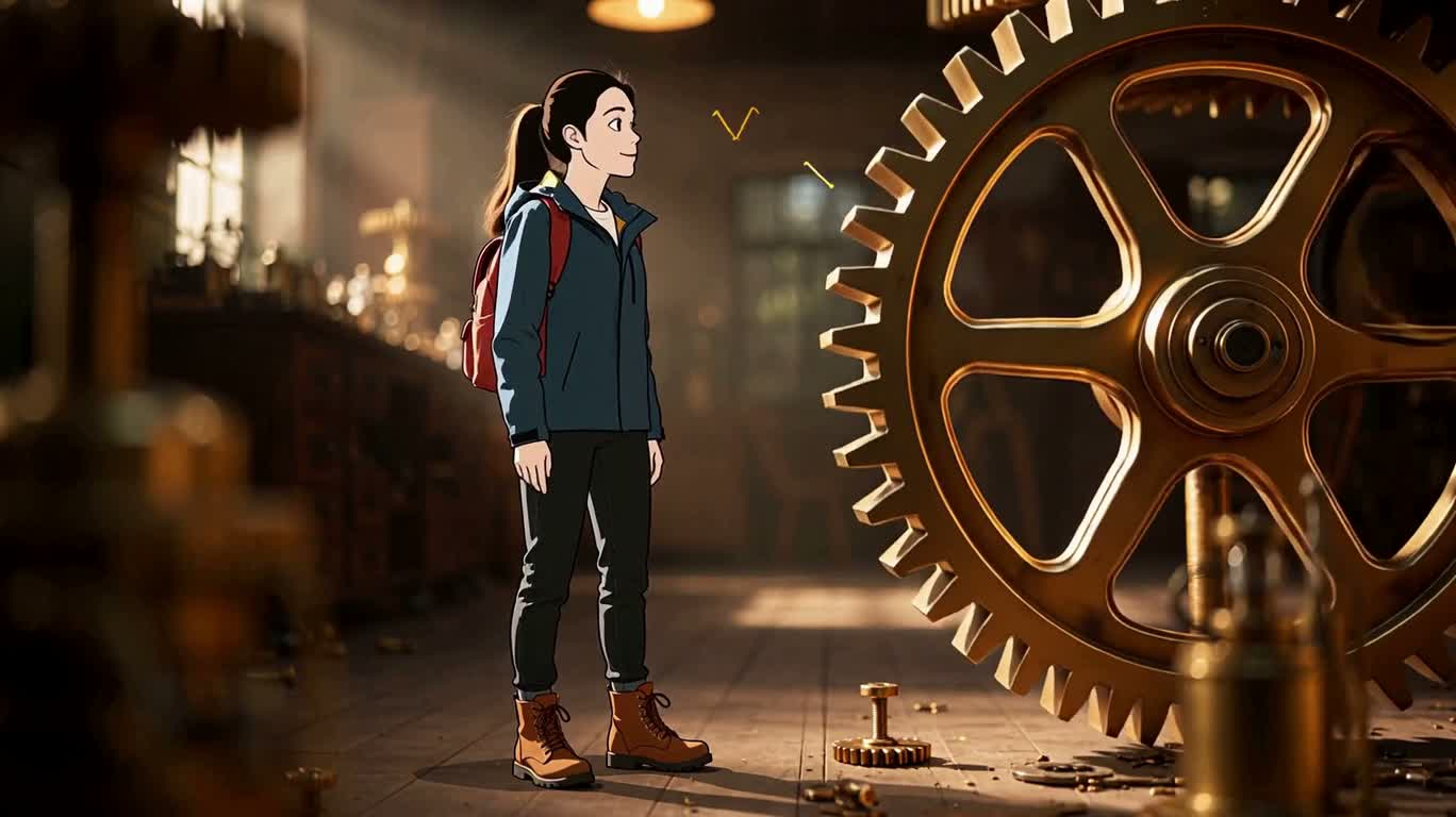 齿轮工坊的微型探险 — AI video creation