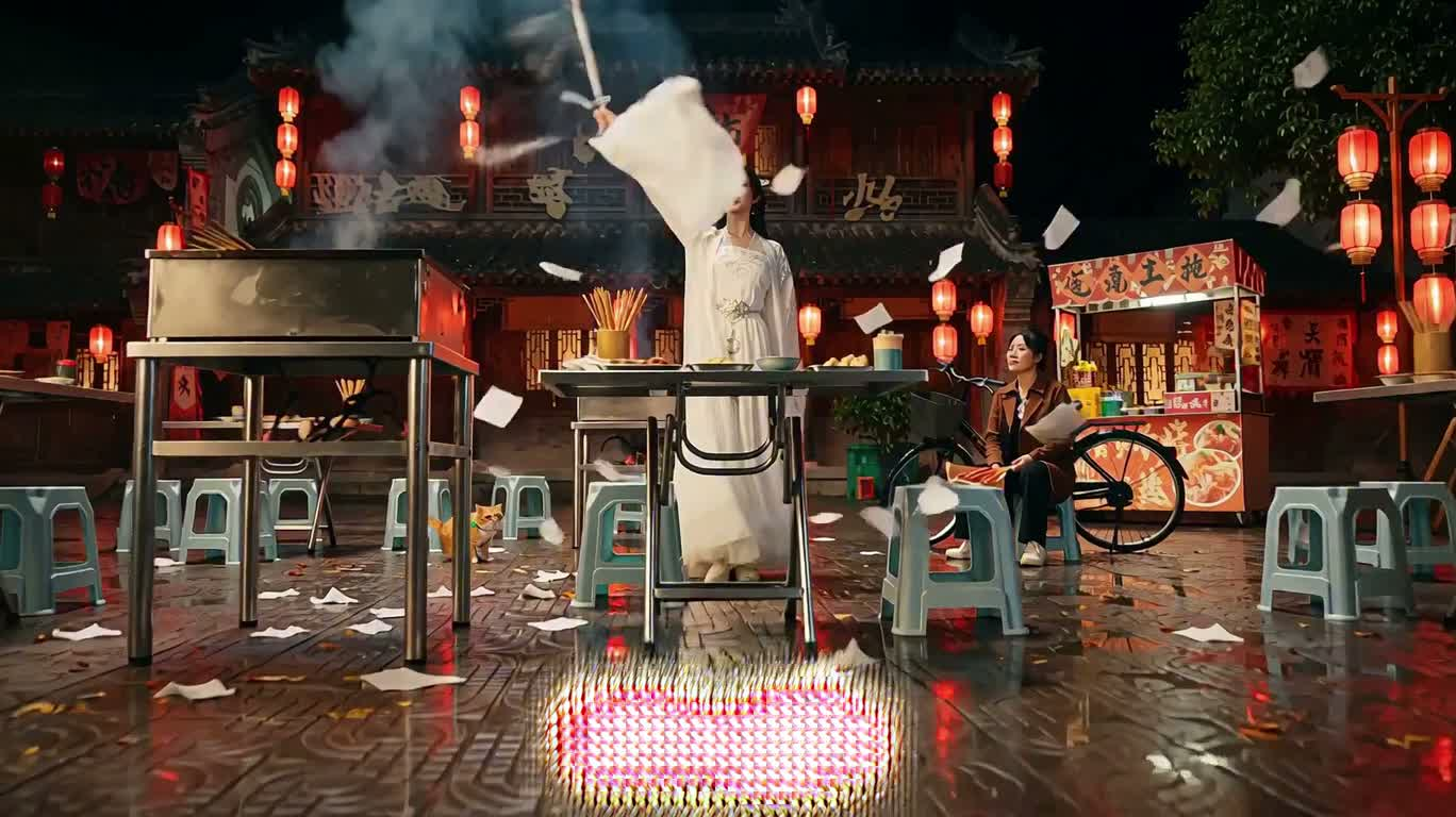 剑仙与夜市橘猫 — AI video creation