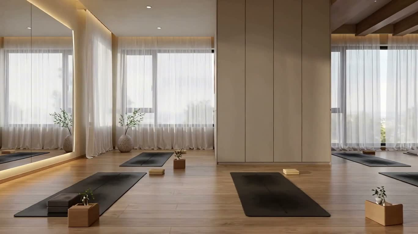 Serene Yoga Space — AI video creation