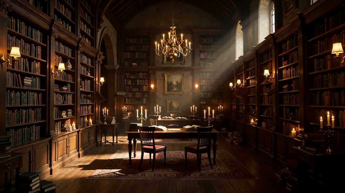 Волшебный парящий книжный магазин