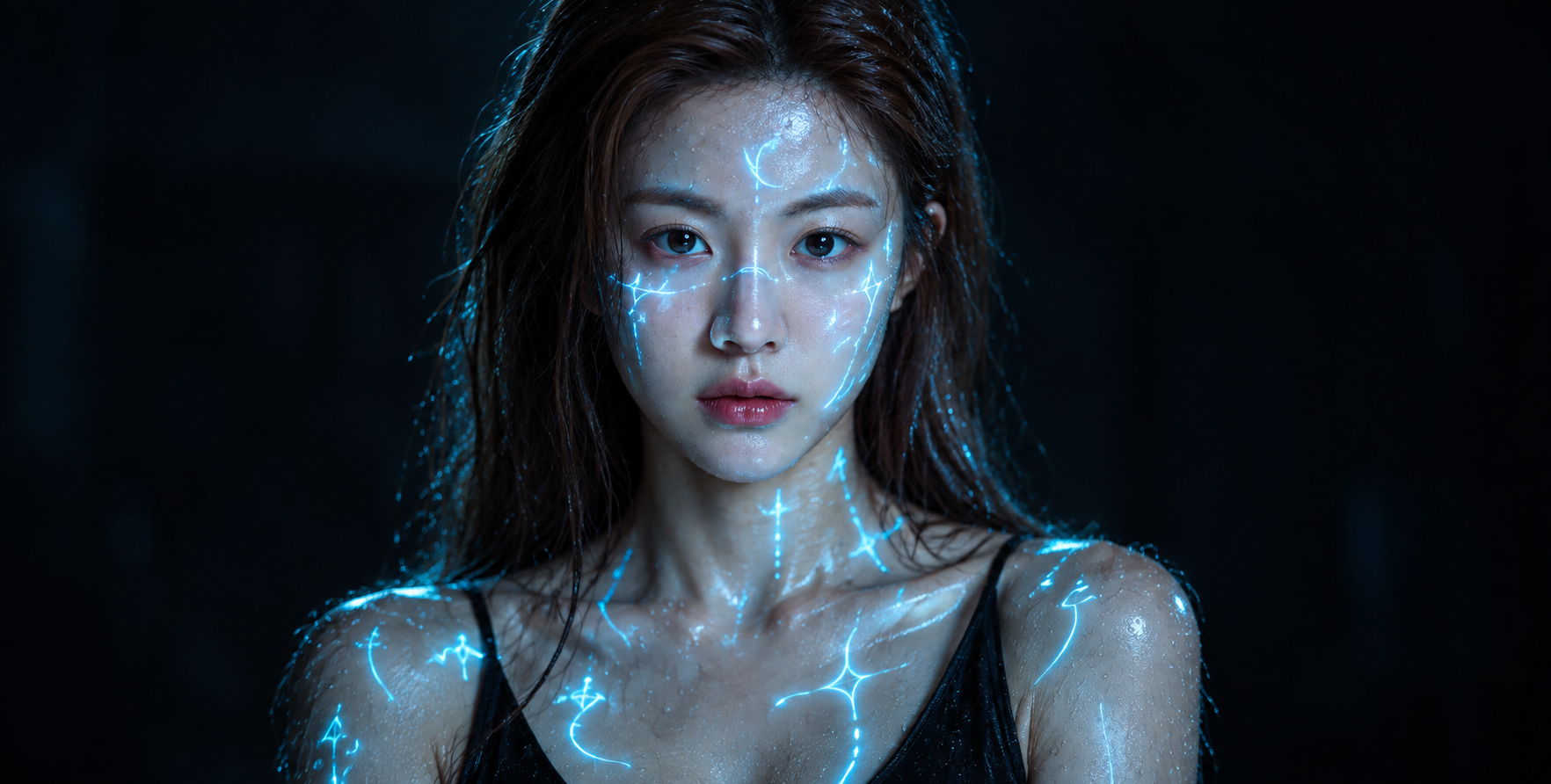 霓虹诗篇:光影缠绕下的雨夜神秘少女 — AI image creation