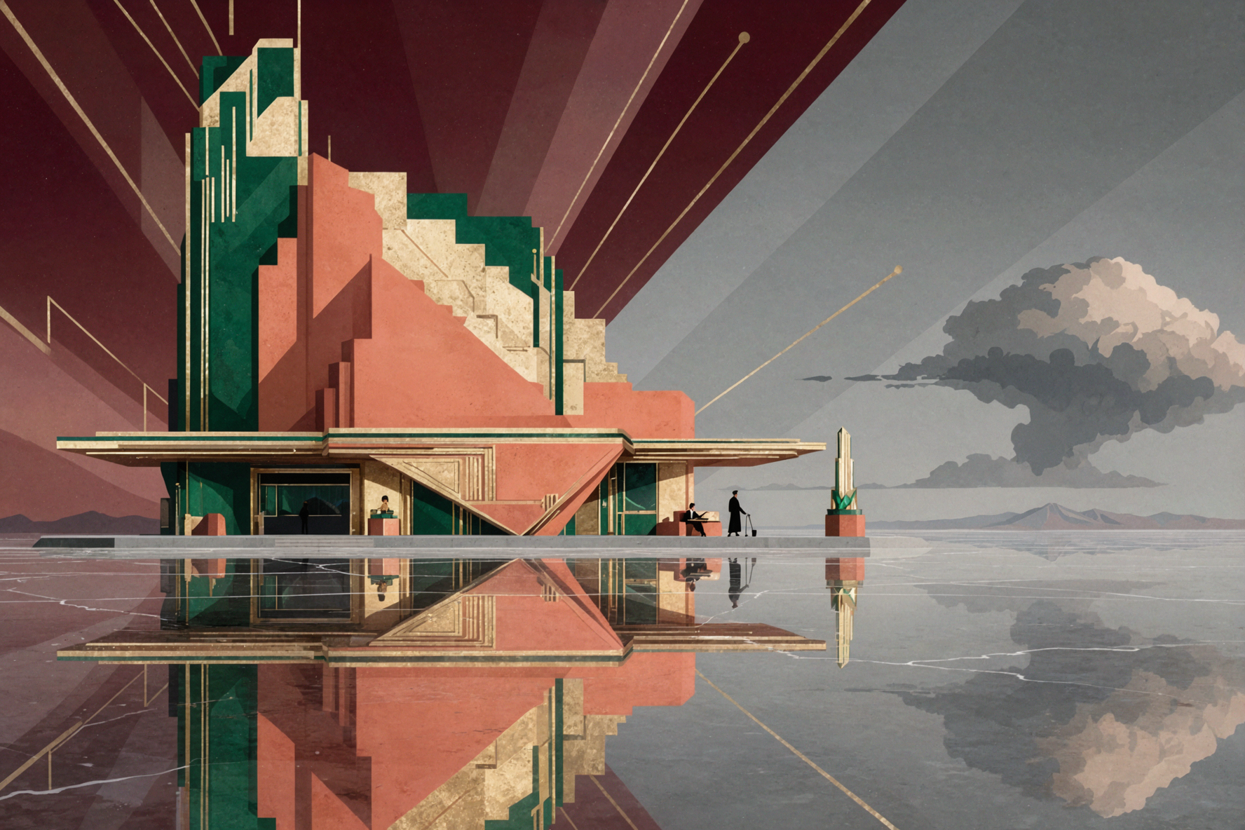 镜面盐湖 · 装饰艺术 — AI image creation