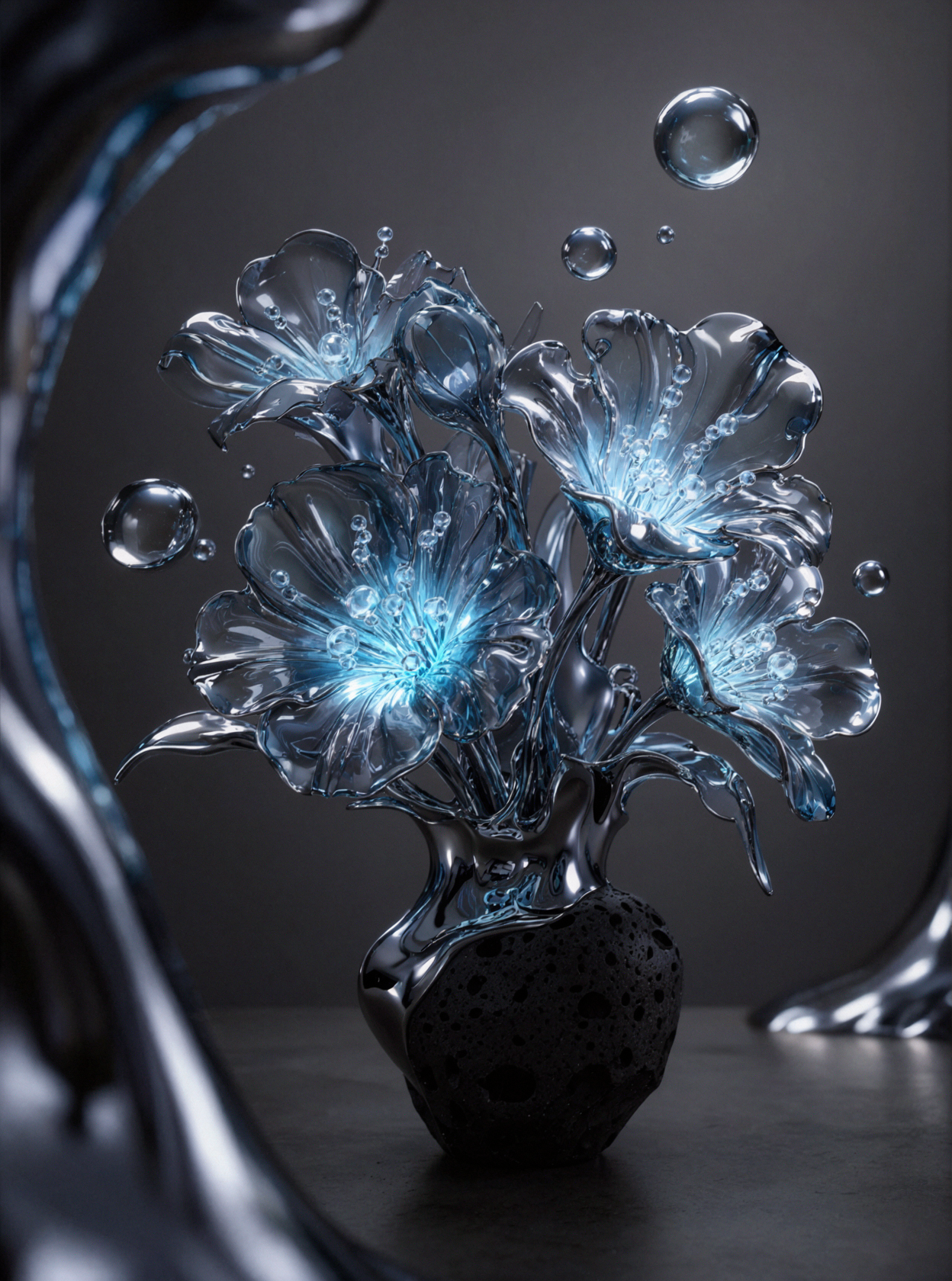 深海花束 · 流体金属 — AI image creation