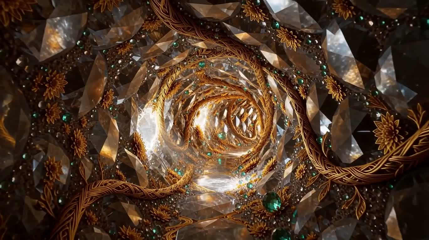 花根晶光异界隧道 — AI video creation