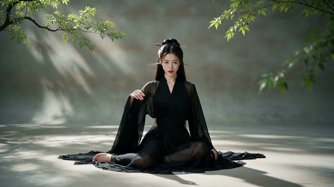 春光下的黑袍吸血女爵 — AI video creation