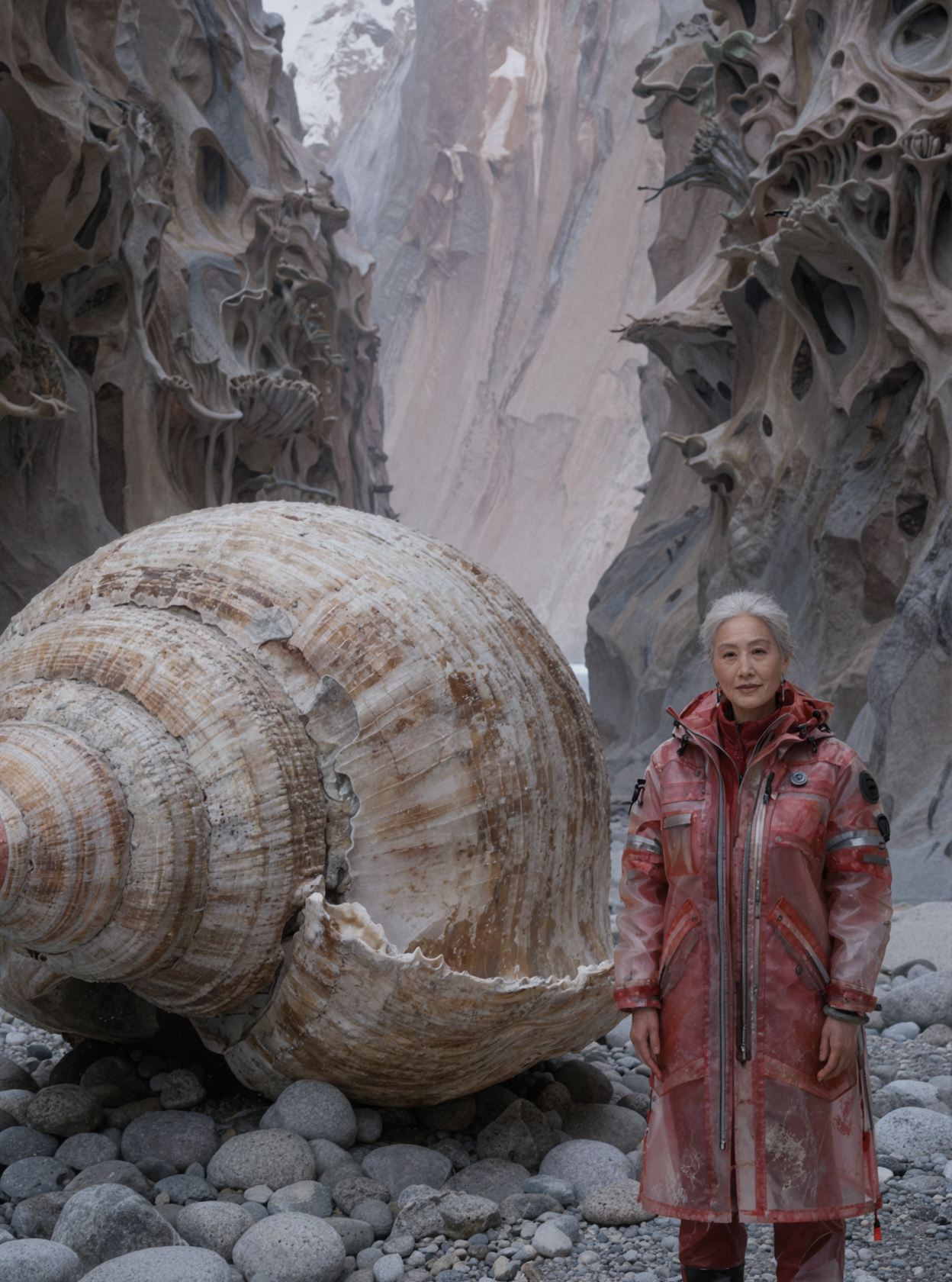 Exploratrice aux cheveux d'argent · Créature du futur — AI image creation