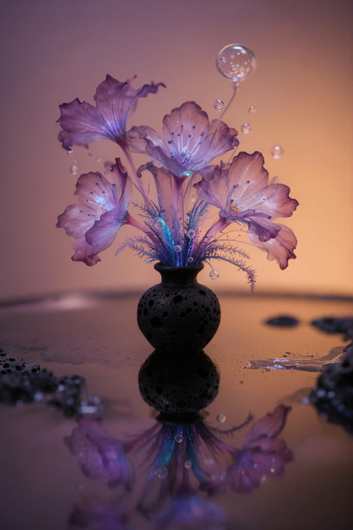 Deep Sea Bouquet · Tilt-Shift Miniature — AI image creation