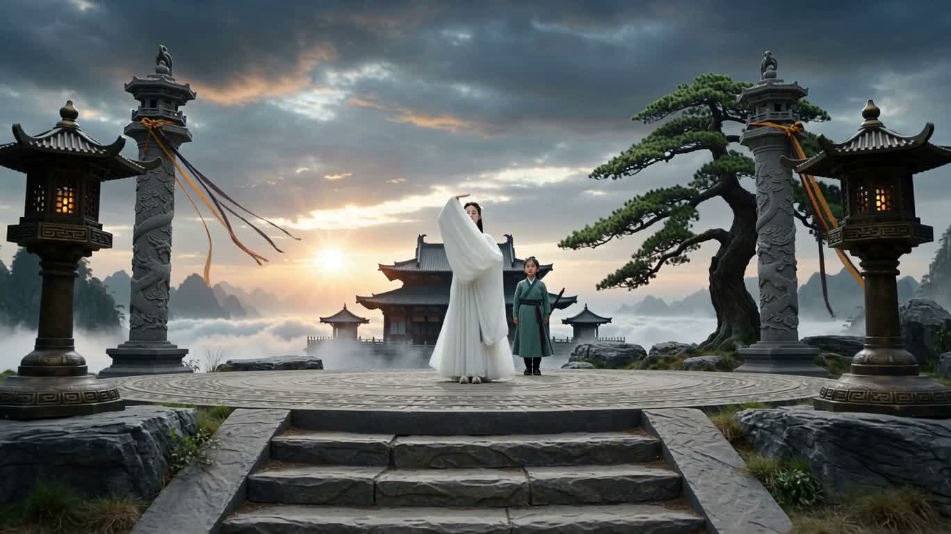 仙侠巨阵召来小凤凰 — AI video creation