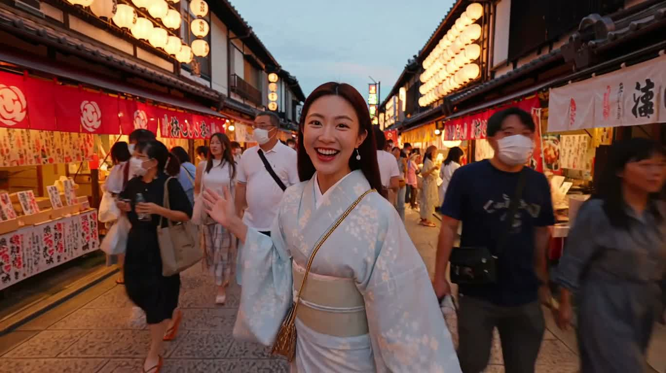 夏夜祭典与烟火漫步 — AI video creation