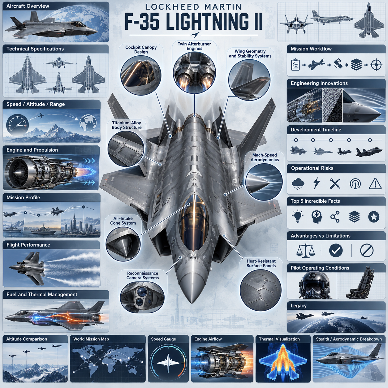 F-35 战机高端航空信息图 — AI image creation