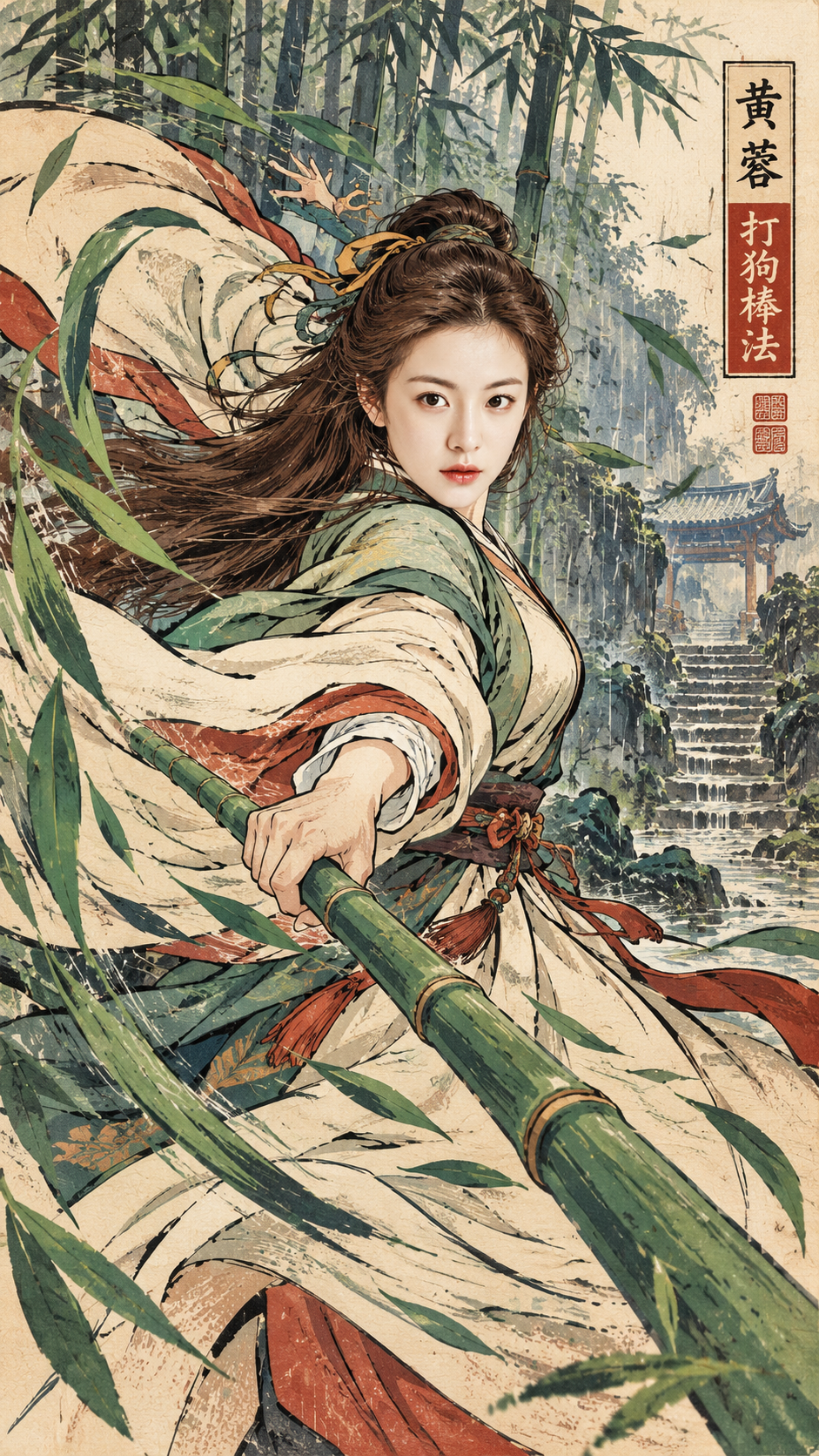 Eastern Wuxia Ukiyo-e Character Portraits: Adult Huang Rong