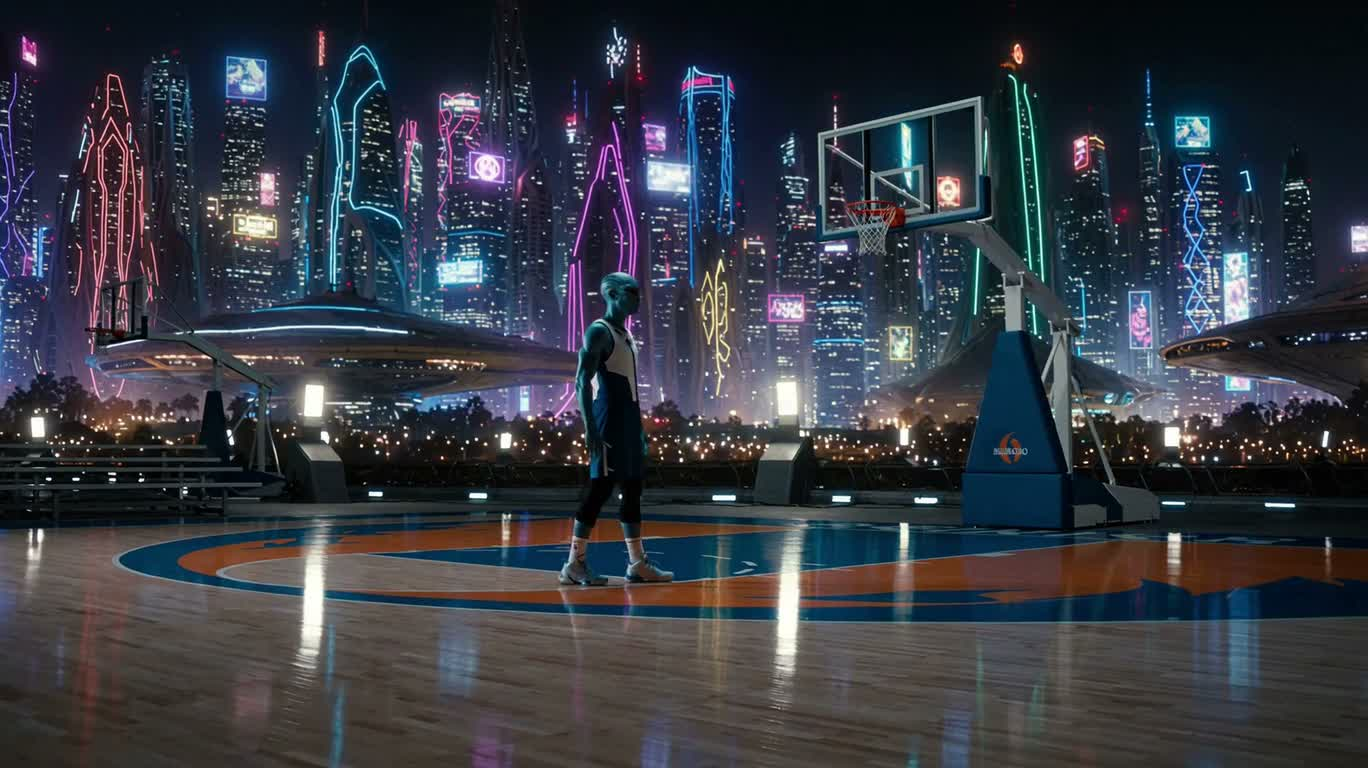 霓虹异星球场 — AI video creation