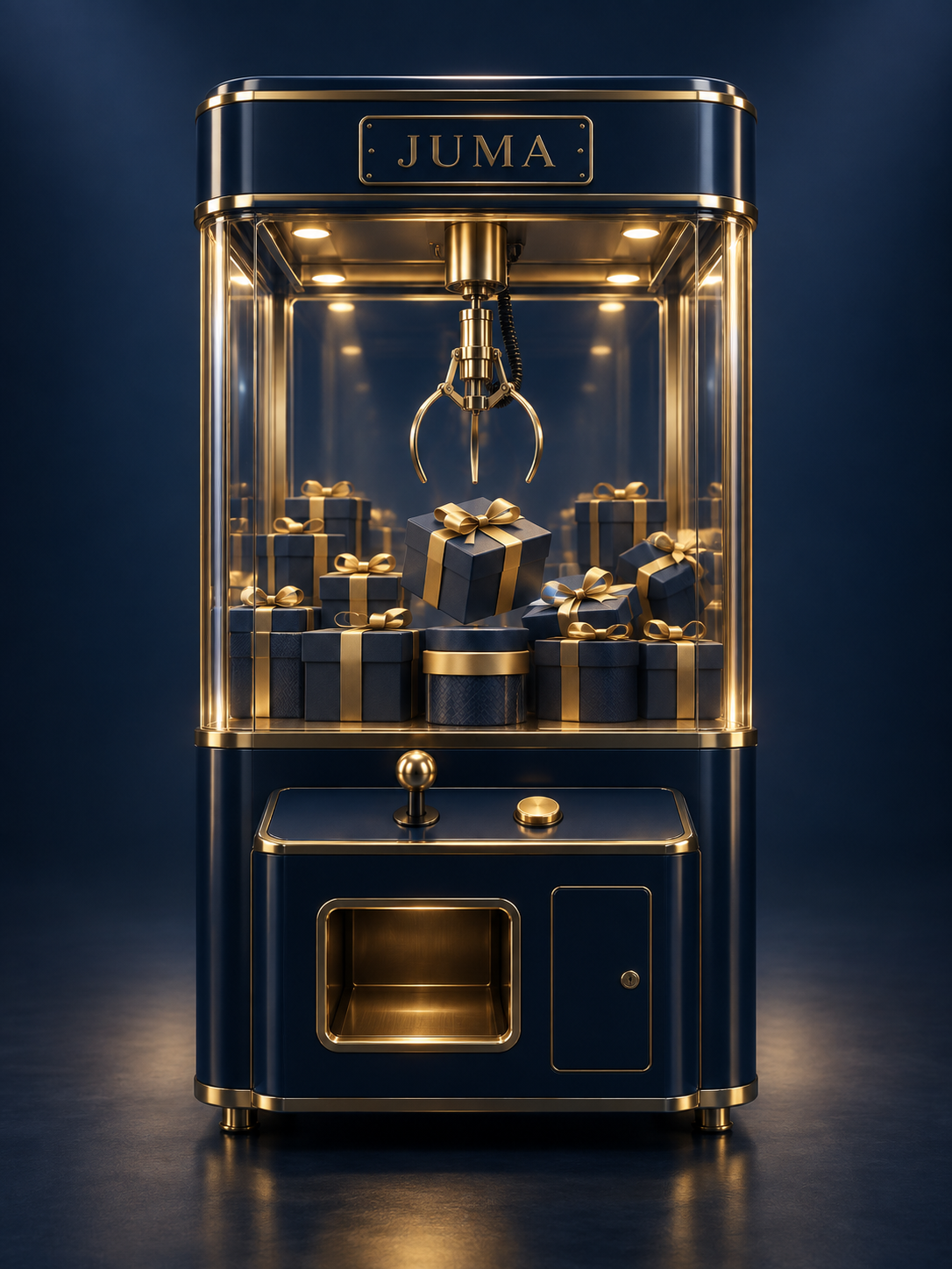JUMA 高级品牌抓娃娃机产品渲染 — AI image creation