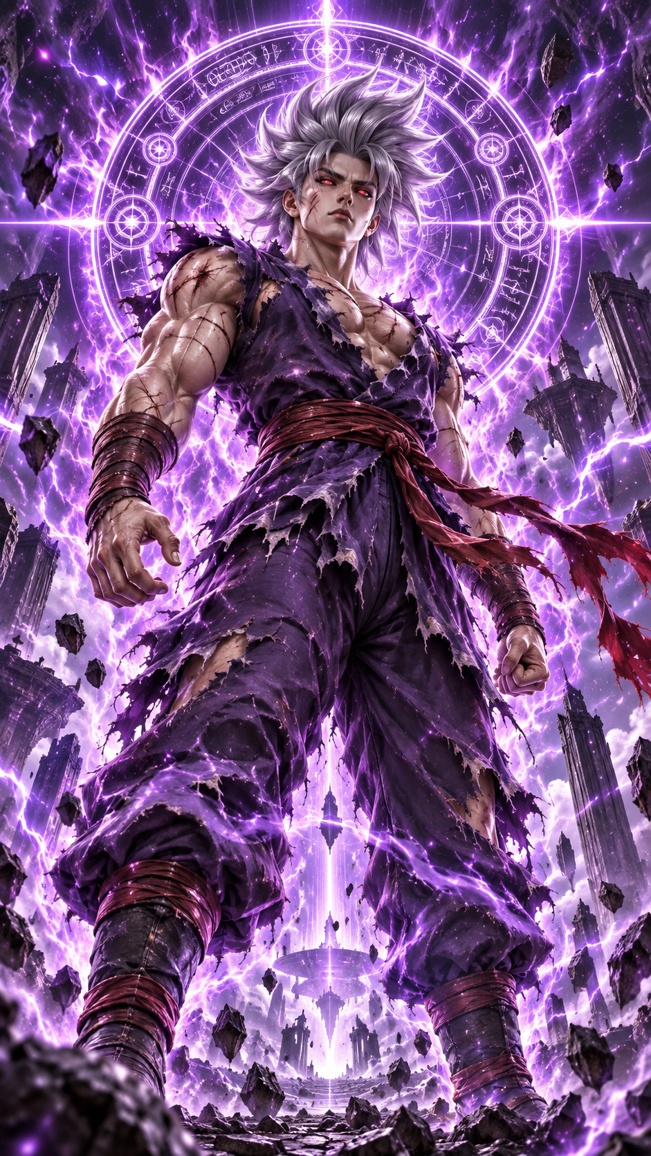 超细节悟饭野兽风战士插画 — AI image creation