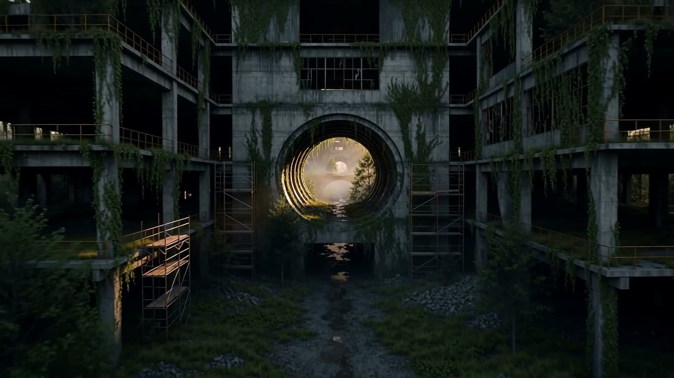 Dawn Ruins Tunnel and Natural Architecture