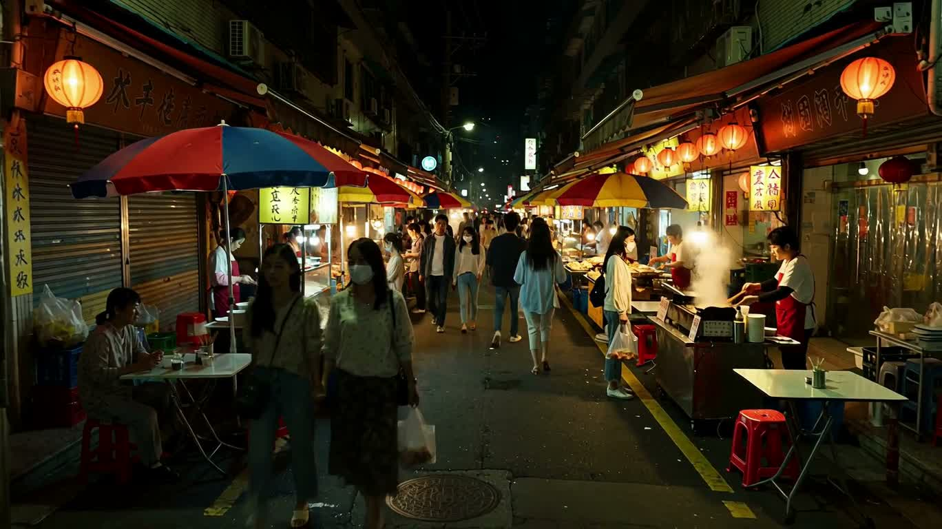 夜市巷弄流光 — AI video creation