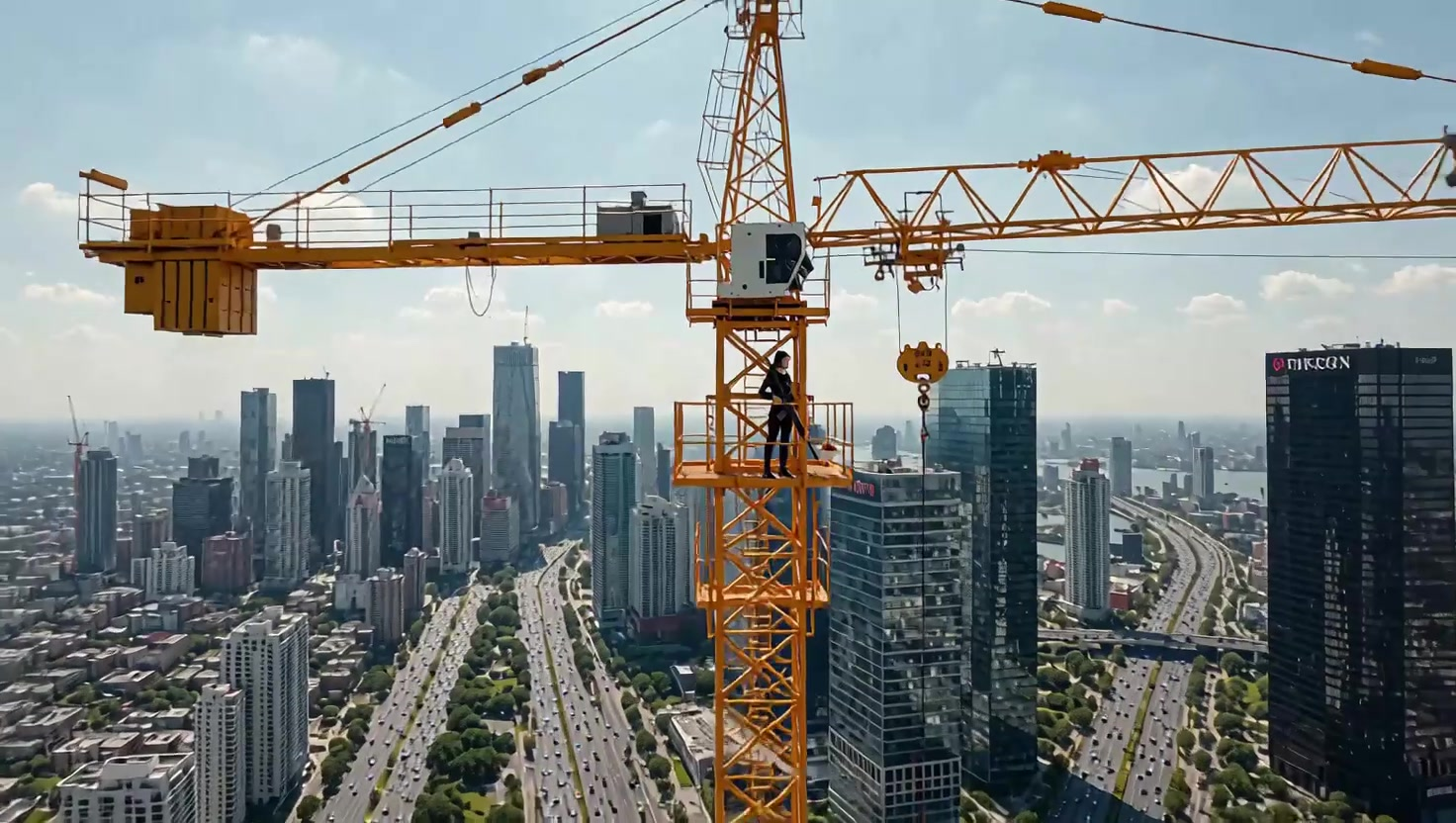 Fried Chicken Sniper Comedy on a High-Altitude Crane