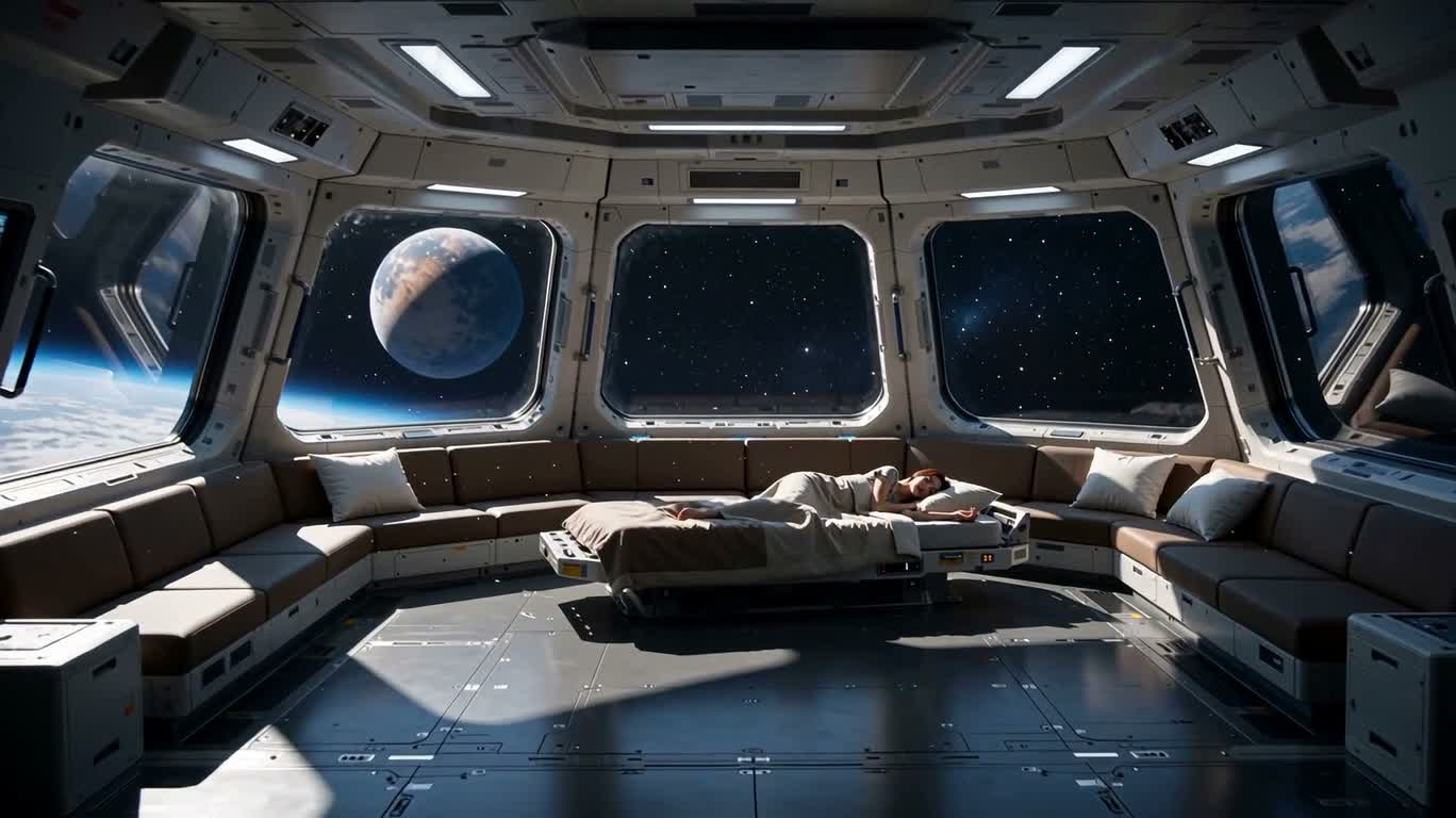 Quiet Rest Time on the Space Station
