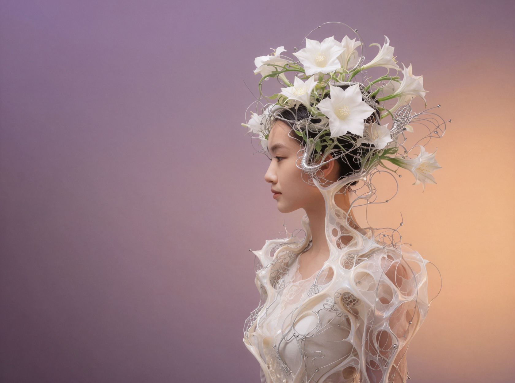 月光花冠 · 未来生物设计 — AI image creation